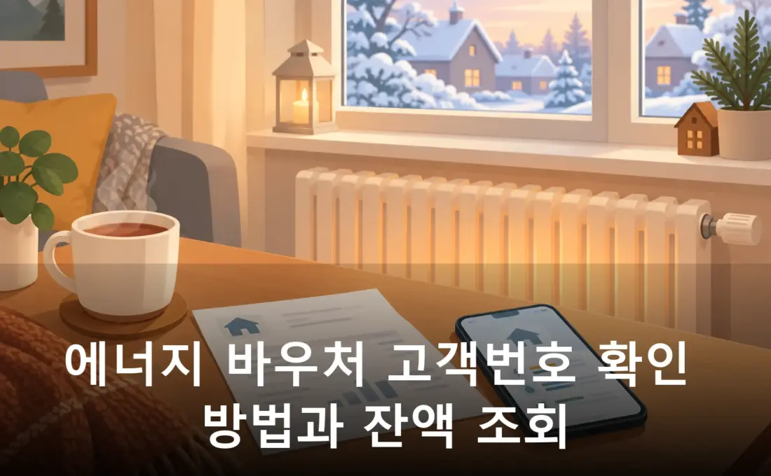 에너지 바우처 고객번호 확인 방법과 잔액 조회